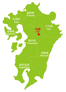 九州全体の位置図